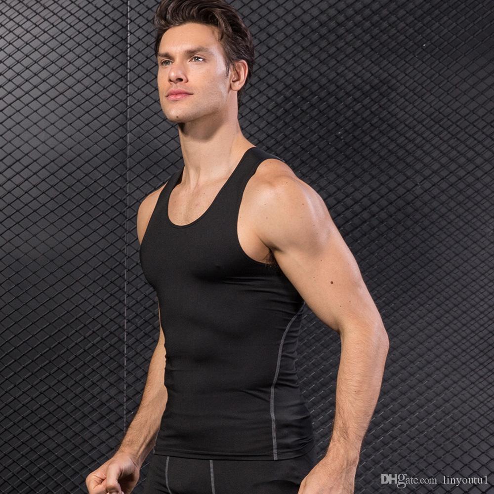 

2020 YD New Compression Tights Gym Tank Top Quick Dry Sleeveless Sport Shirt Men Gym Clothing For Summer Cool Men's Running Vest, 6#