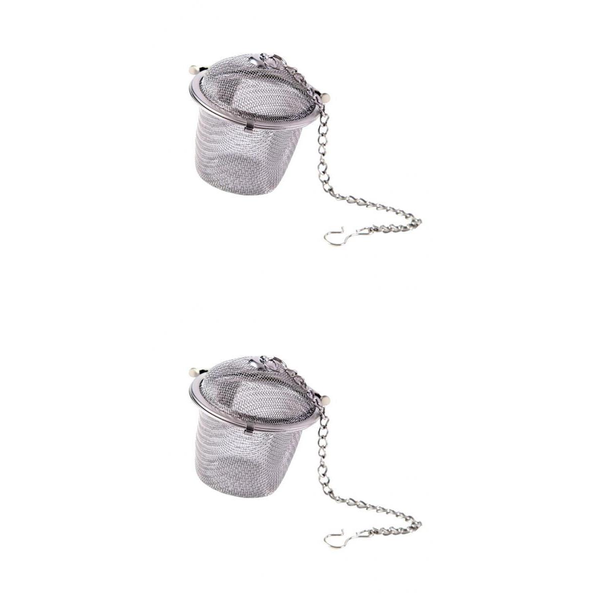 

2pcs stainless steel mesh tea ball tea infuser seasoning strainer 8.5/11cm