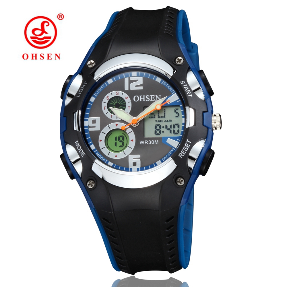 

Digital Quartz Women Boys Wristwatches Fashion Grey Silicone Lady Watch Waterproof Outdoor Sport Children Watch, Red