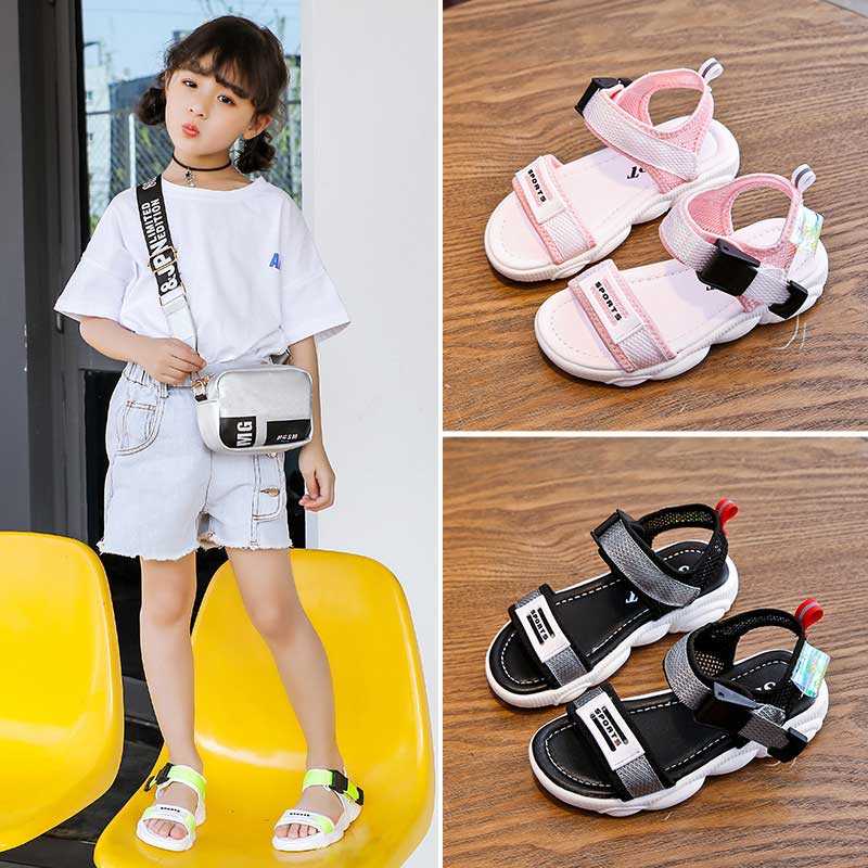 

2020 Summer New Children Slippers Boy Indoor Antiskid Sandals Soft and Comfortable Girls Beach Shoe Kids #13, Black;red
