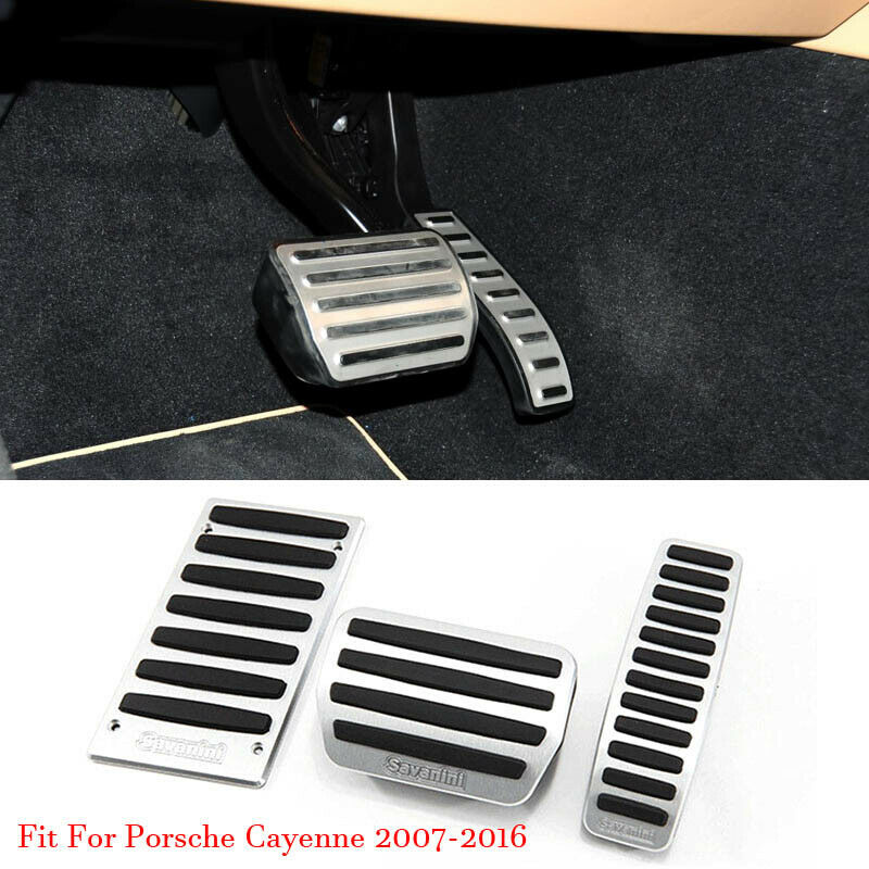 Alloy Accelerator Gas Brake Footrest Pedal Plate Pad Cover For Porsche Cayenne 2007-2016-image-538767723