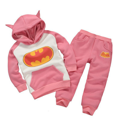 

Boys and Girls Hoodie Clothing Suits Fashion Kids Designer Cartoon Modeling Set Childrens Plus Velvet Suit Two-piece 2020 New Fashion, Gray