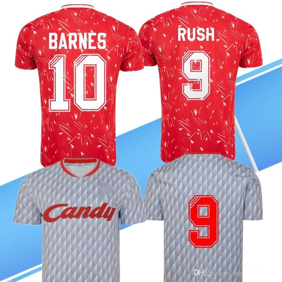 

1989 1991 JOHN BARNES Ian Rush Kenny Dalglish retro soccer jersey 1990 CANDY home away classic vintage football shirt, Colour 4