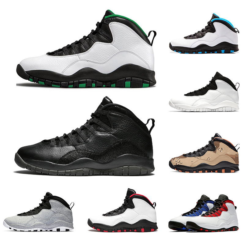 

Hot Men Basketball Shoes 10 10s Powder Blue Seattle Tinker Desert Camo chicago Black Cement Mens Trainers Sports Sneakers Size 7-13