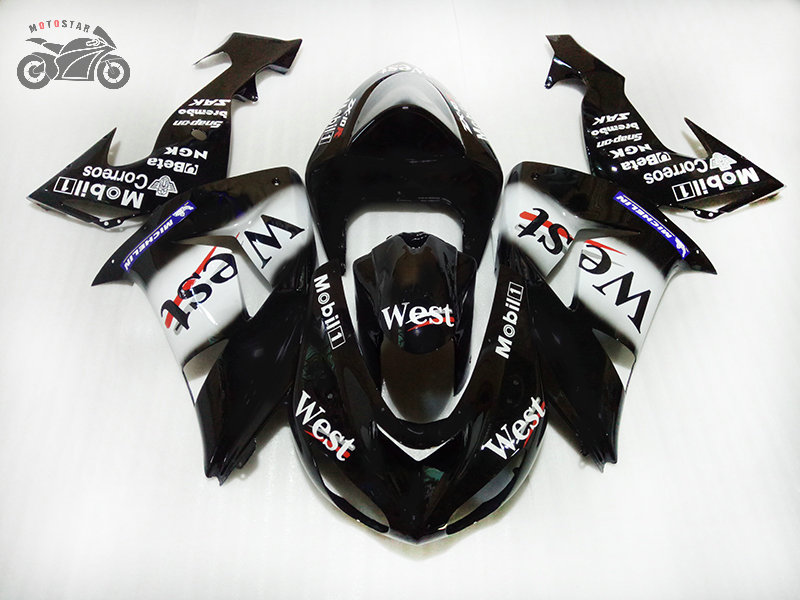 

black west fairings for kawasaki ninja zx10r 2006 2007 motorcycle chinese fairings bodywork zx10r 06 07 zx 10r, Same as the picture shows