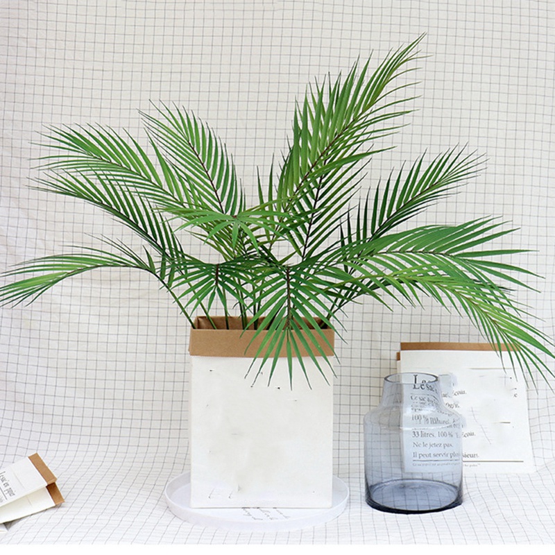 

Artificial Palm Leaf Green Artificial Plant Plant Leaves for Home Decoration (Green 9 Leaves