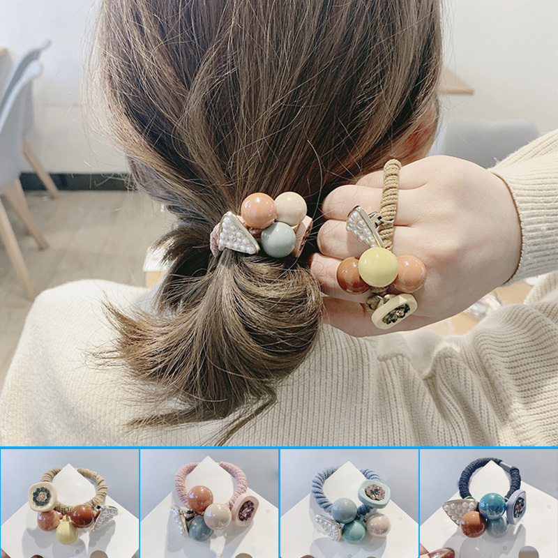 

Women Lady Girl Hair Band Ponytail Loop Holder Rope Simple Stretchy Decoration d88, Blue