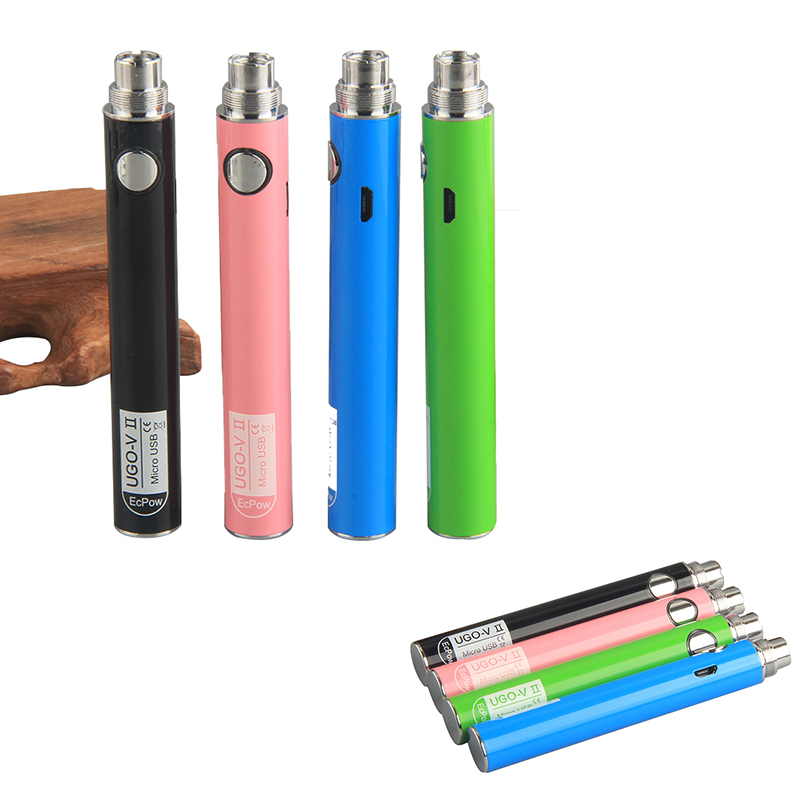 

UGO-V II Vape pen Battery E Cig Rechargeable Micro USB Passthrough 650 900mAh Fit Atomizers Cartridges Preheating Batteries with USB Cable