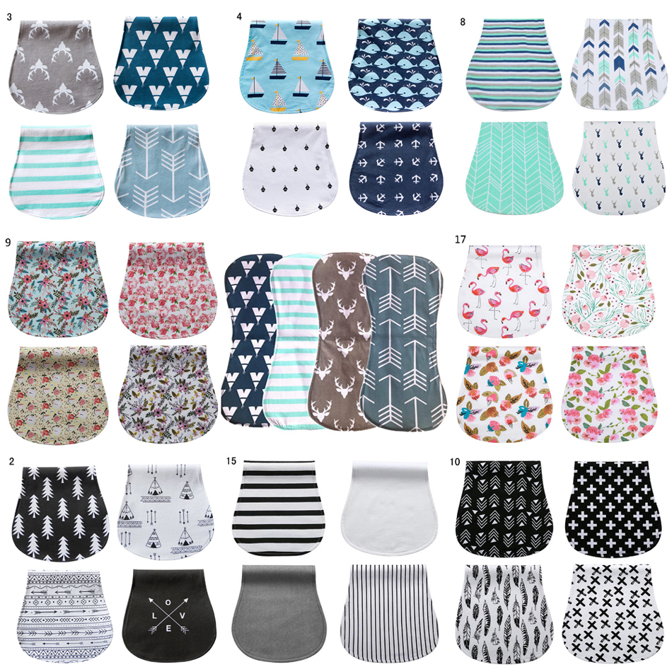 17 Styles Baby Burp Cloths Baby Bibs Feeding Nursing Towel Accessory Burping Rags for Newborns Organic Cotton Absorbent and Soft NR8003-image-527872903