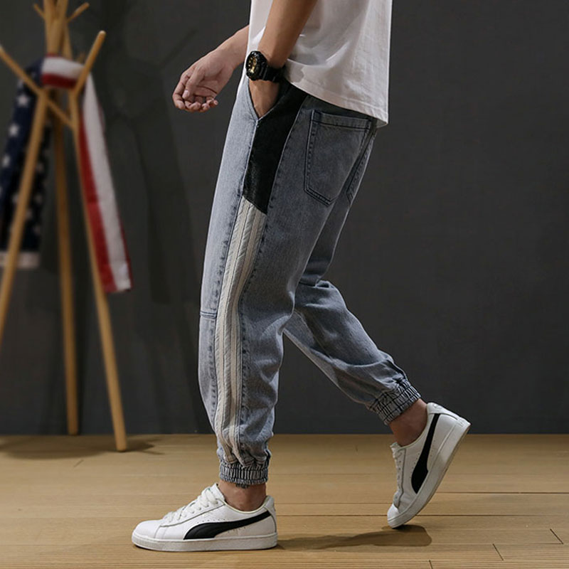 Men Slim Fit Strip Tracksuit Trousers Bottom Zip Joggers Sports Soft Pants Slack