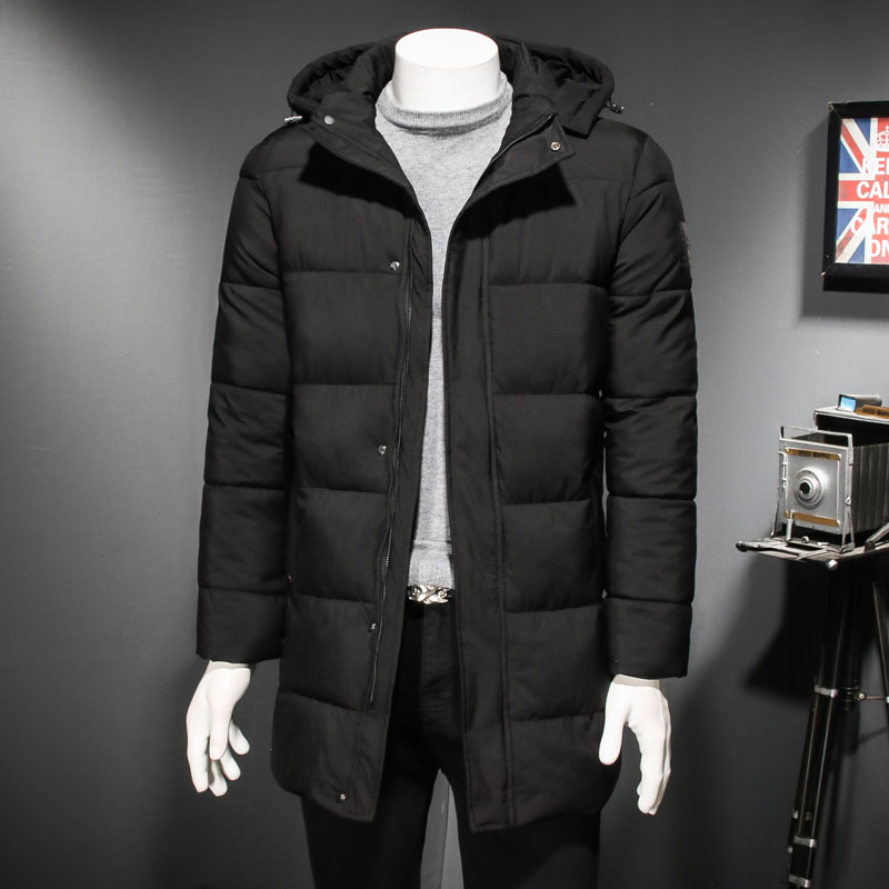 

HCXY2019 men's cotton coat L-8XL winter clothing plus size plus fertilizer to increase warm cotton clothing men, Black