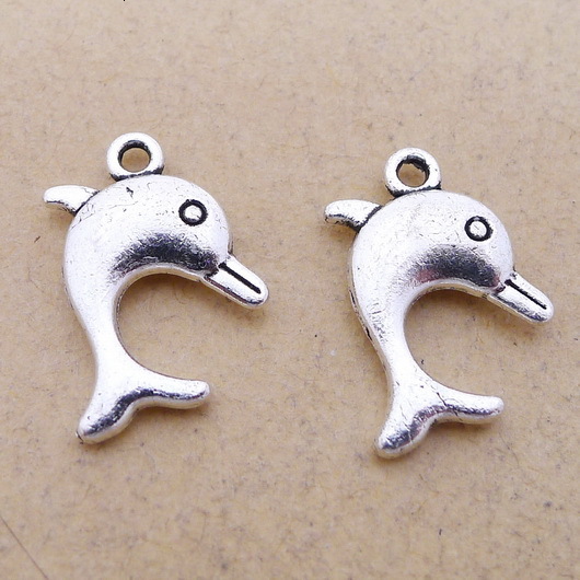 

A5728 Ancient Silver 100/ Package Alloy Dolphin Ornaments Parts Diy Ornaments Parts 1.5 G