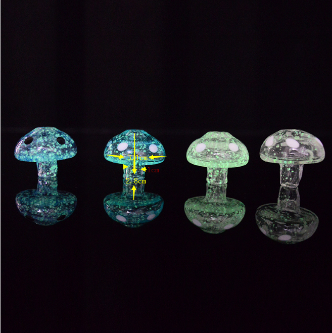 

Glass Bubbler Carb Cap Luminous Caps Glow in the Dark Carbs Cap Mushroom Shape Colorful Cap OD 31mm for Banger Oil Dab Rigs Bong Accessories