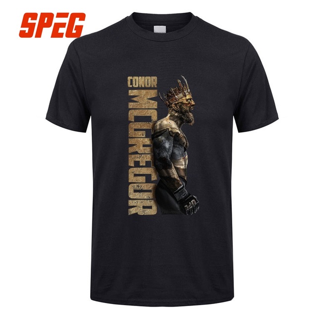 

Mens luxury brand designer t shirts The King Of Conor McGregor MMA Notorious T Shirt Short Sleeve Tops Cortton Tee O Neck T-Shirt, As picture style color