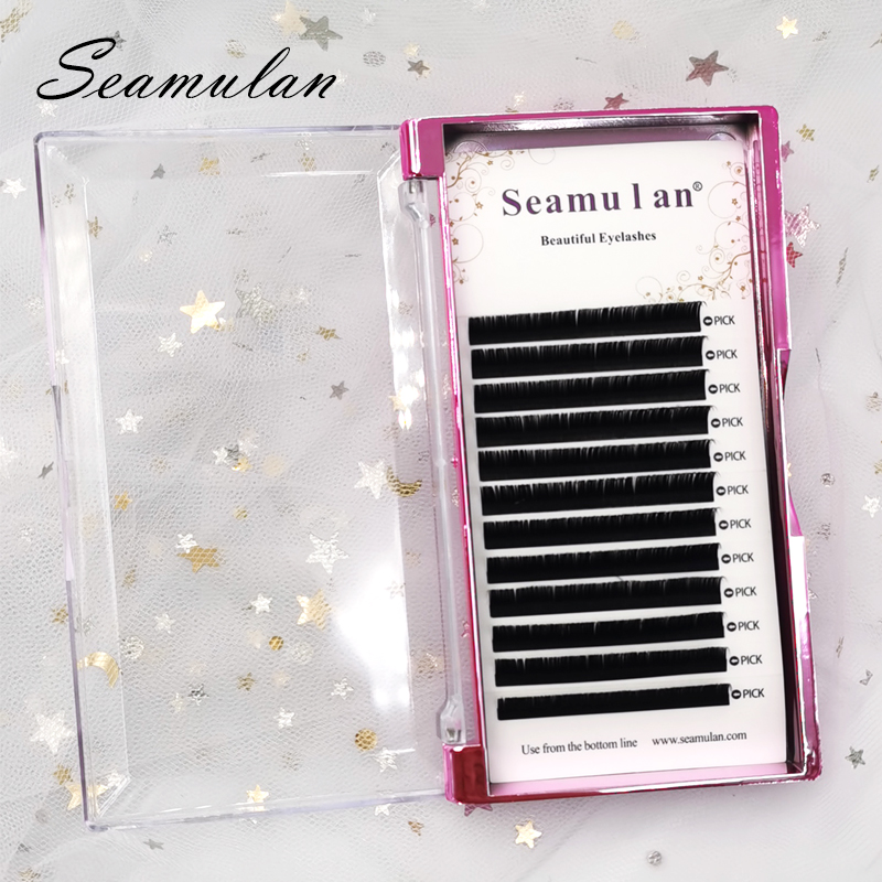 

High quality 12Rows thickness Faux mink eyelashes individual eyelash lashes soft eyelash extension False makeup tool