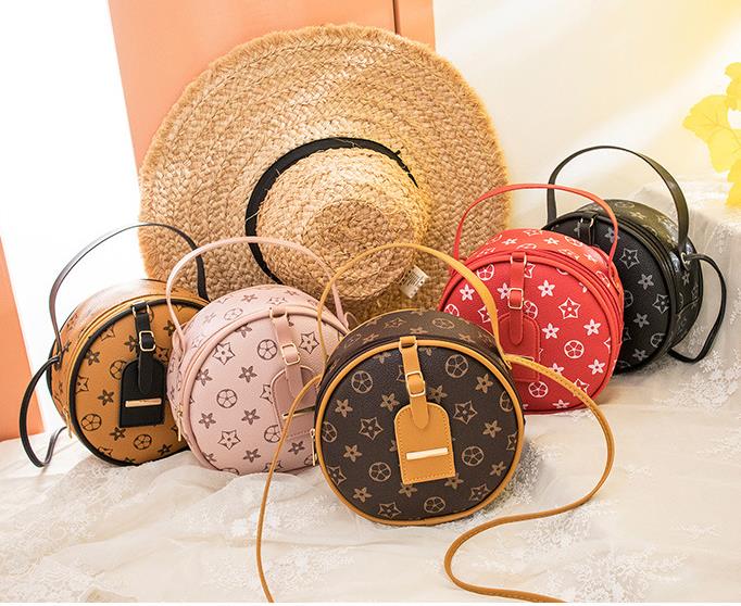 

Bag Female 2020 New Female Trend Round Cake Bag Wild Shoulder Messenger Bags Small Bag, Red