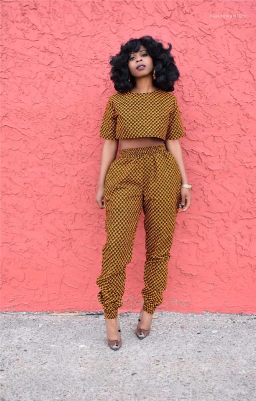african print two piece outfits