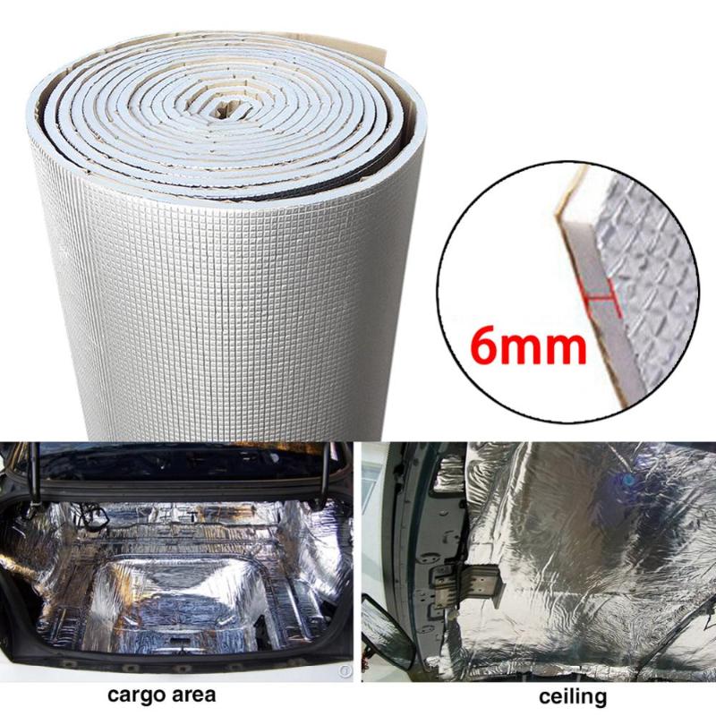 

Universal Car Insulation Pad Auto Indoor Heat Sound Deadening Insulation Soundproof Dampening Mat Aluminum Fiber Muffler 200*50