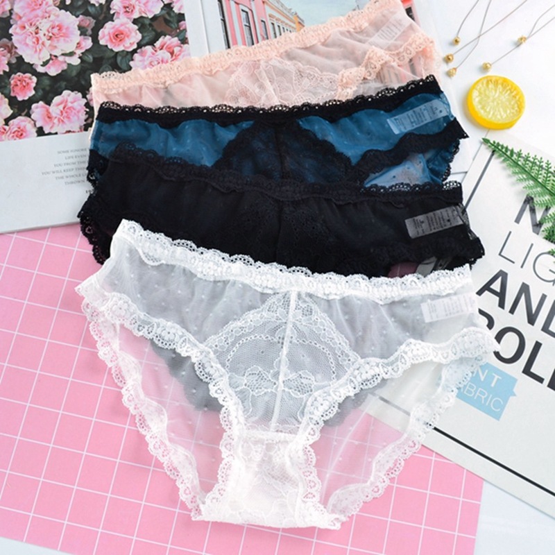 

sexy lace hollow out low waist briefs ropa interior femenina panties women bragas mujer string bragas algodon mujer, Black