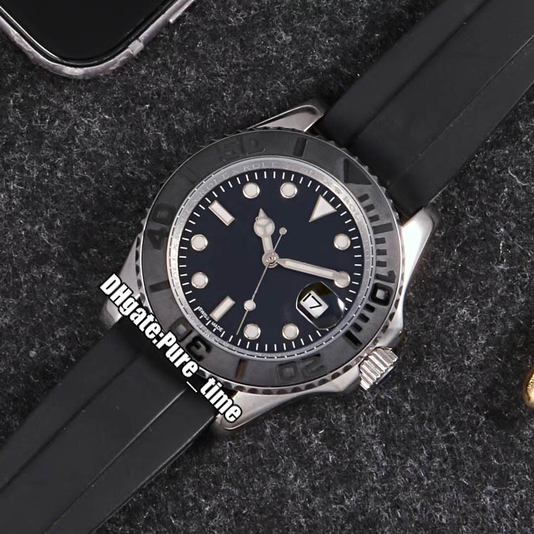 

New 40mm Steel Case m226659-0002 Asian 2813 Automatic Mens Watch Black Dial Rubber Strap Two-way Rotation Bezel Sapphire Watches Pure_Time, Custom waterproof service