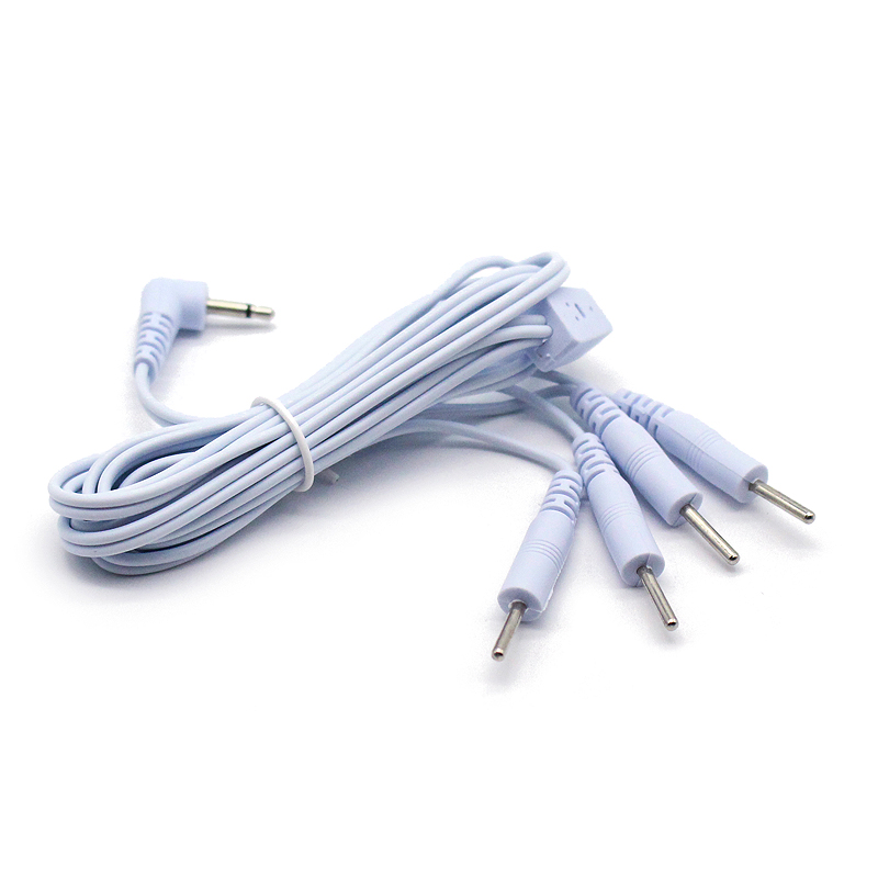 

2 Pins 4 Pins Lead Wires Connecting Cables for Electrode Pad Digital TENS Therapy Massager 2.5mm Plug Physiotherapy instrument