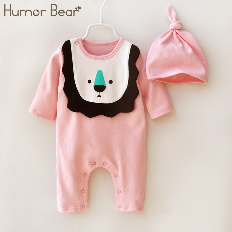 

Humor Bear Baby Clothing Baby Girl Clothes lion Romper Clothing Set Jumpsuit Hat 2PC Cute Infant Girls Rompers suit boy set, Sky blue