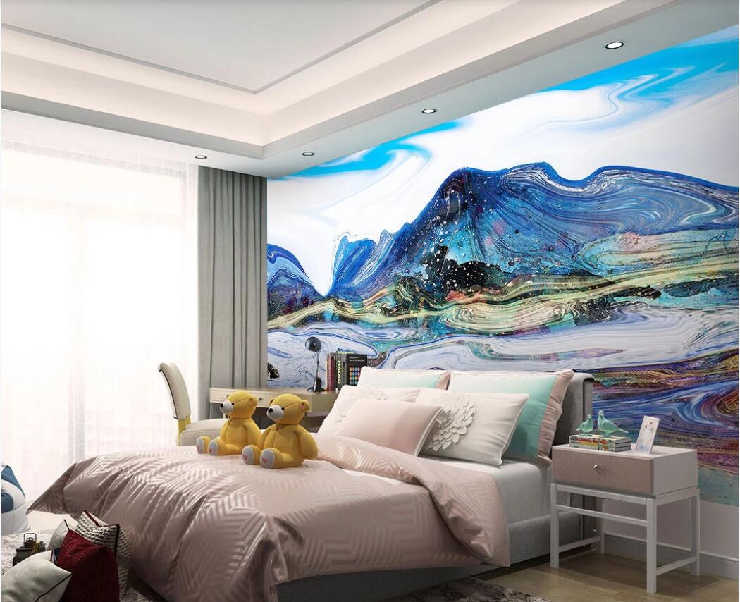 

3d wallpaper custom photo mural Modern ink heavy color landscape painting living room background wall wallpaper for walls 3 d, Non-woven fabric