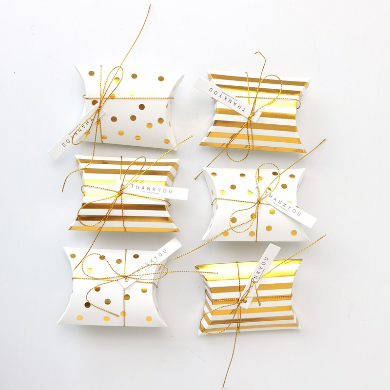 

10PC Pillow Shape Gift Box Dragees Bonbonniere Birthday Packaging Party Boxes Sweet Wedding Favor Pillow Candy box Cookies Bag
