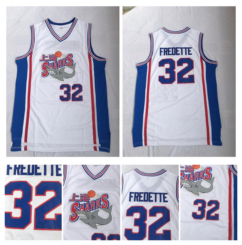 

32 Jimmer Fredette Jersey Shanghai Sharks 32 Shanghai Sharks White Stitched Jersey Top Quality Retro Jerseys Free Shipping