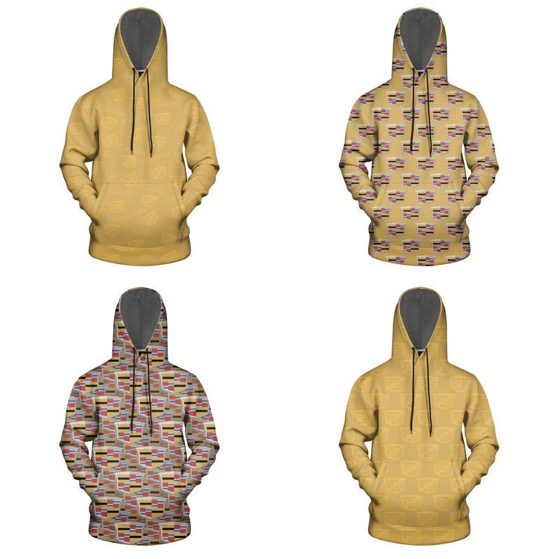 Cadillac CTS Logo Mens Hoodies Pullover Hooded Sweatshirt Jackets White