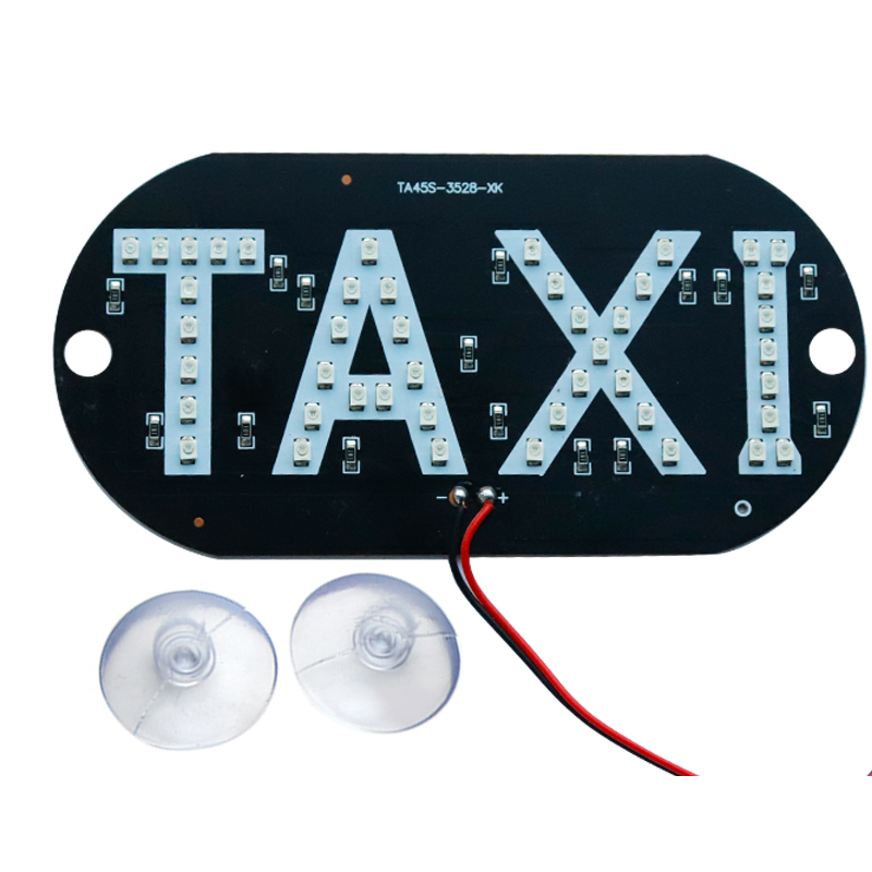 

2pcs/lot 12V Taxi Led Car Windscreen Cab indicator Lamp Sign Blue LED Windshield Taxi Light Lamp 4 colors, As pic