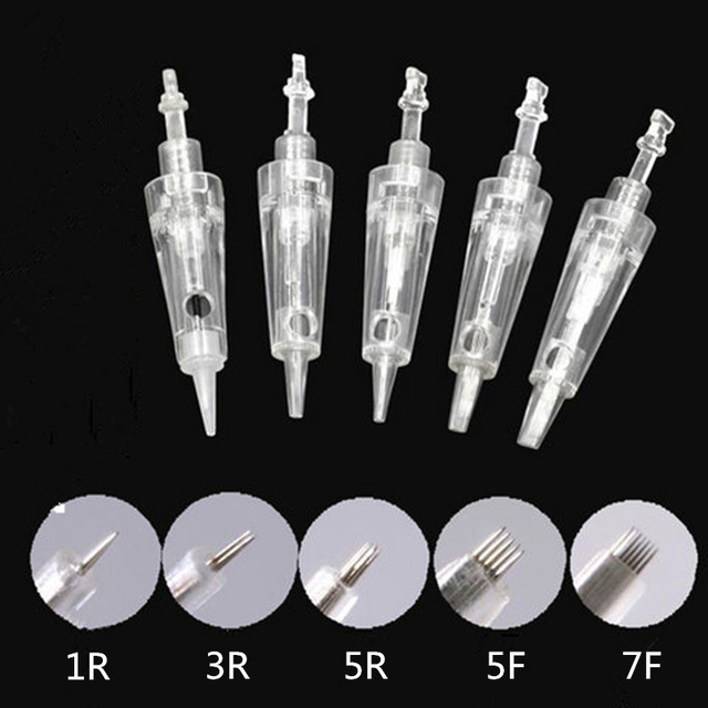 

Wholesale 10Pcs Tattoo Cartridge Needles 1P 3P 5P 3FP 5FP 7FP Disposable Sterilized Tip For Permanent Makeup Tattoo Eyebrow Lips Machine Pen