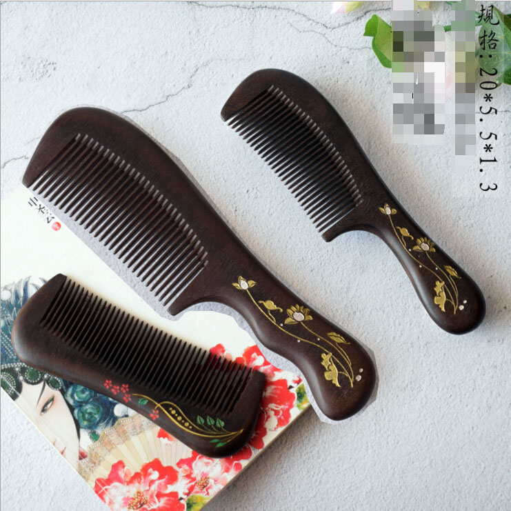 

NEW Pocket Hair Scalp Massage Comb Wooded Hair Brush Professional Round Sandalwood Comb Brush For Curly