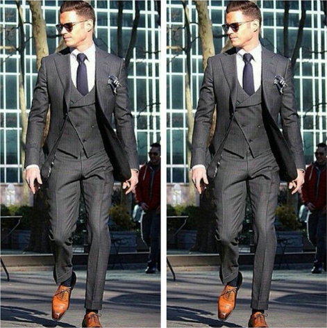 

Handsome Wedding Groom Tuxedos (Jacket+Tie+Vest+Pants) Men Suits Custom Made Formal Suit for Men Wedding Bestmen Tuxedos Cheap A08, Same as image