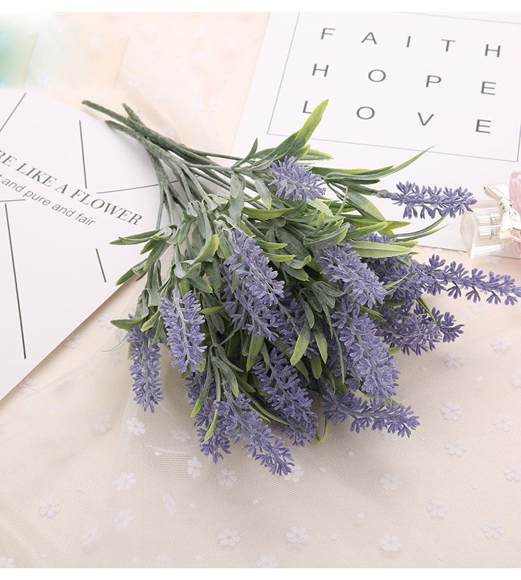 

Romantic Provence decoration lavender flower silk artificial flowers grain decorative Simulation of aquatic plants, White