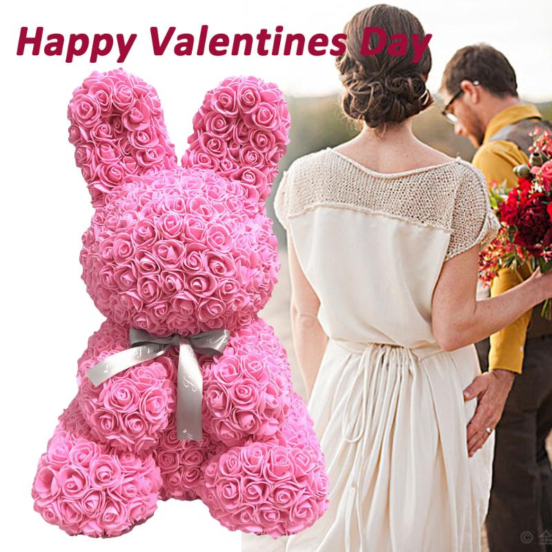 

Valentines Day Gift 37cm Rose Rose Flower Artificial Decoration Valentine Day Birthday Party Wedding Decoration Gift, Green