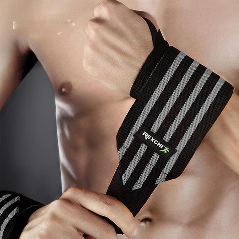 

Gym Fitness Weightlifting Bracers Powerlifting Wristband Support Elastic Wrist Wraps Bandages Brace for Sports Safety, 1 piece orange