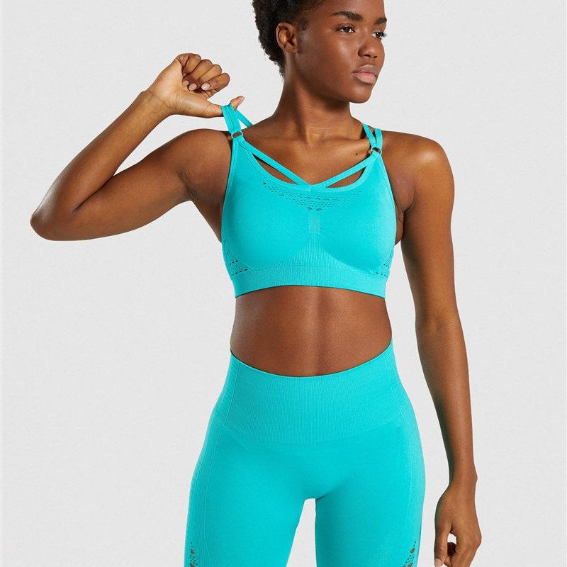 

2PCS Fitness Clothing+High Waist Gym Shorts Sport Leggings Workout Set Seamless Yoga Sets Women Summer Sport Bra Suit, Black