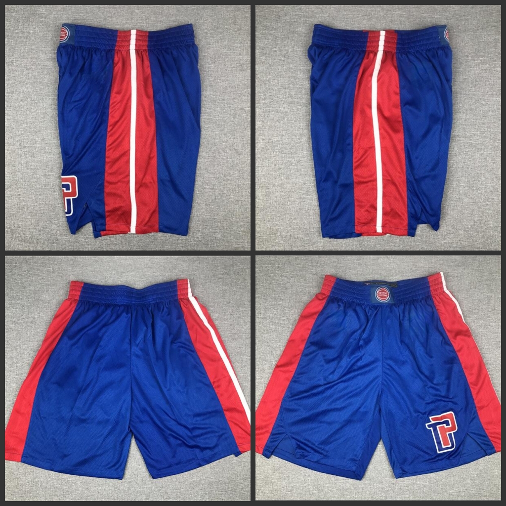 

Detroit Pistons Men Red Icon Edition NBA Swingman Basketball Shorts, Black