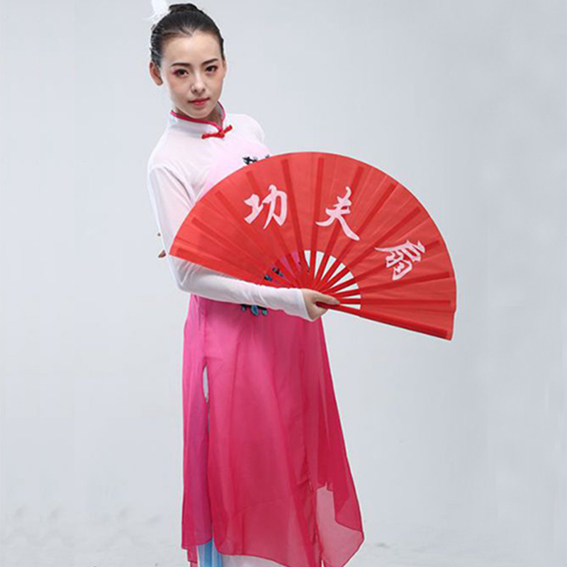 

Chinese Tai Chi Fan Right Hand Wushu Bamboo Martial Arts Taiji Fan Adults Fitness