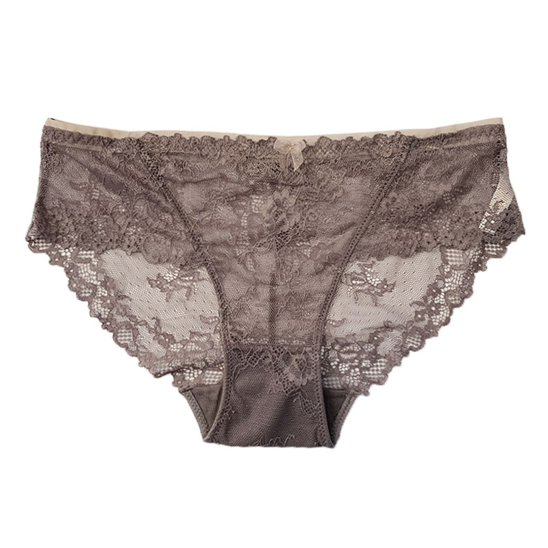 

United States non-trace sexy lace underwear ms low waist briefs micro perspective thin cotton crotch sweet girl pants, See chart