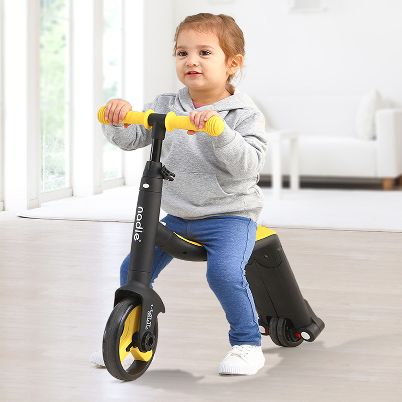 

5-in-1 Baby Stroller Lightweight Children Tricycle Foldable Toddler Bike Balance Bicycle for Kids Scooter Adjustable Trike