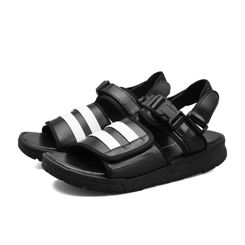 

Mazefeng Big Size Patent Leather Men Sandals Classic Summer Men Shoes Beach Sandals for Man Fashion Brand Outdoor Casual Sneaker, Wt