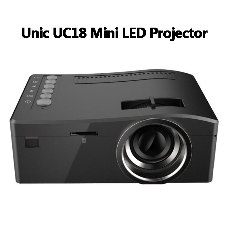 

Original Unic UC18 Mini LED Projector Portable Pocket Projectors Multi-media Player Home Theater Game Supports HDMI USB TF Beamer