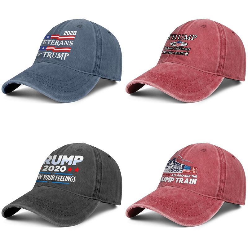 

Stylish Trump 2020 American flag train Unisex Denim Baseball Cap Cool Classic Hats star white Veterans For Make Liberals Cry Again USA, Blue;gray