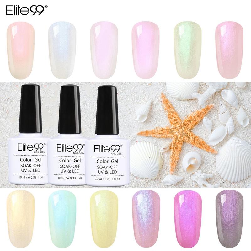 

Elite99 10ml Pearl Shell UV Gel Nail Polish Soak Off Hybrid Varnishes Semi Permanent Nail Polish UV Gel Lacquer Art Gellak, Nail primer