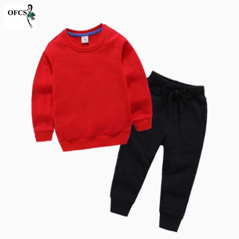 

New Baby Boys/Girl Clothing Sets Pure color Sport Suit Set Fashion Kid Fleece T-shirt +Pants Suit Set Toddler Tracksuit Clothes, Yellow blue