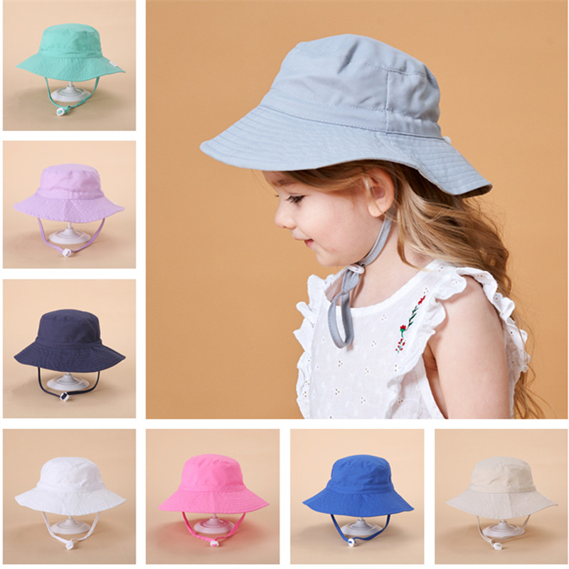 Accessories Basin Cap Baby Bucket Hats Summer Cotton Cute Gift New Anti-uv Lin
