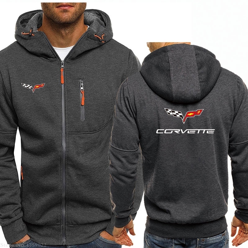corvette zippered hoodie