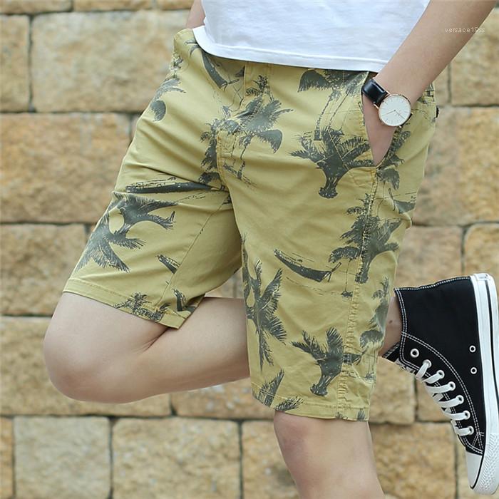 

Pants Homme Summer Shorts Mens Flora Beach Shorts Zipper Fly Loose Mid Waist Short